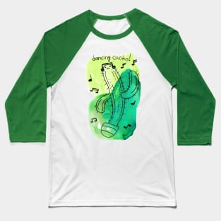 Watercolor Dancing Cactus Baseball T-Shirt